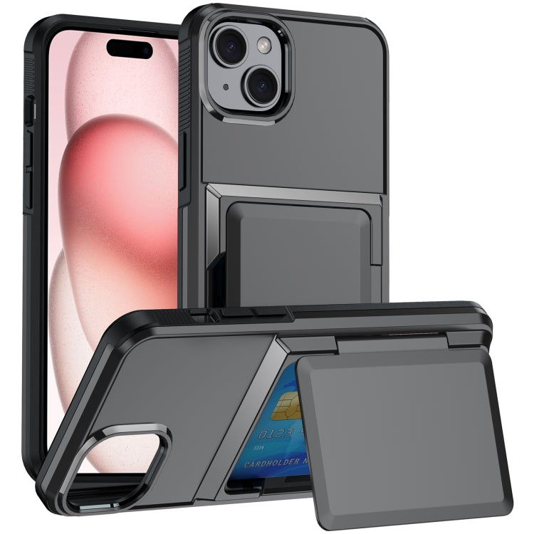 For iPhone 15 Plus Card Slot Holder Phone Case