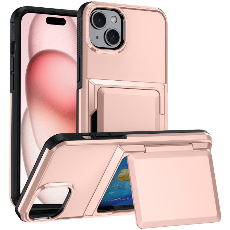 For iPhone 15 Plus Card Slot Holder Phone Case
