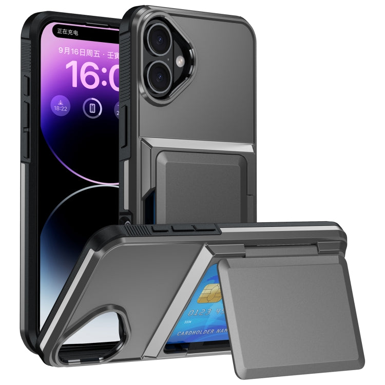 For iPhone 16 Card Slot Holder Phone Case