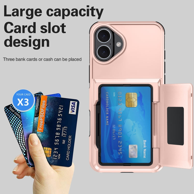 For iPhone 16 Pro Card Slot Holder Phone Case