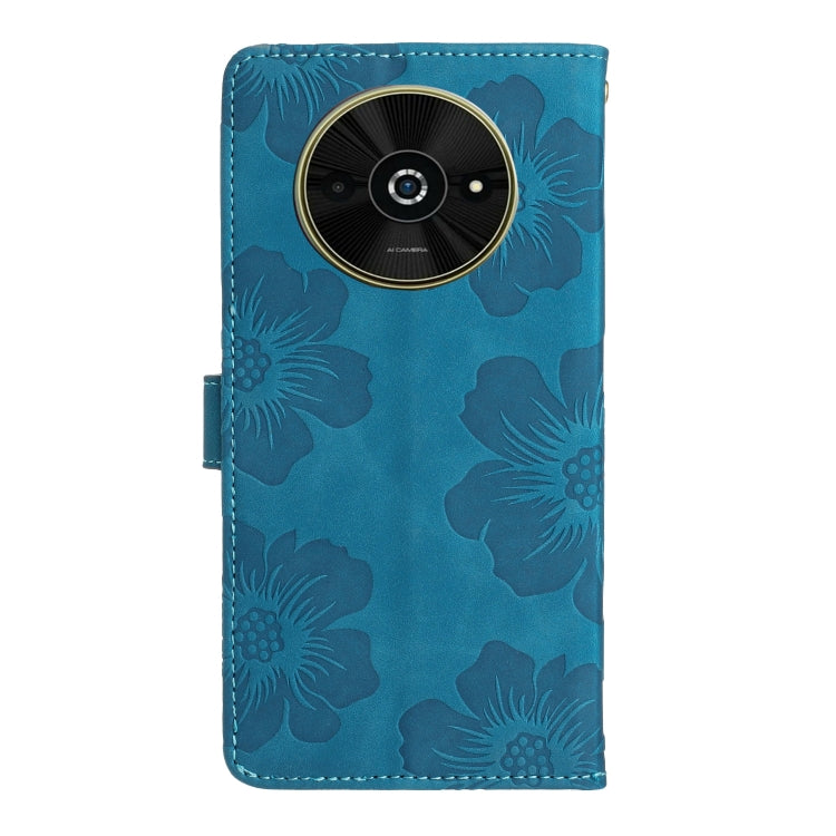 For Xiaomi Poco C61 Flower Embossing Pattern Leather Phone Case