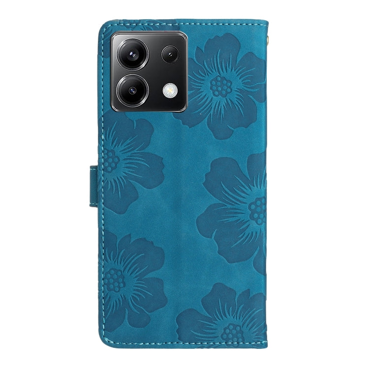 For Xiaomi Poco X6 Flower Embossing Pattern Leather Phone Case