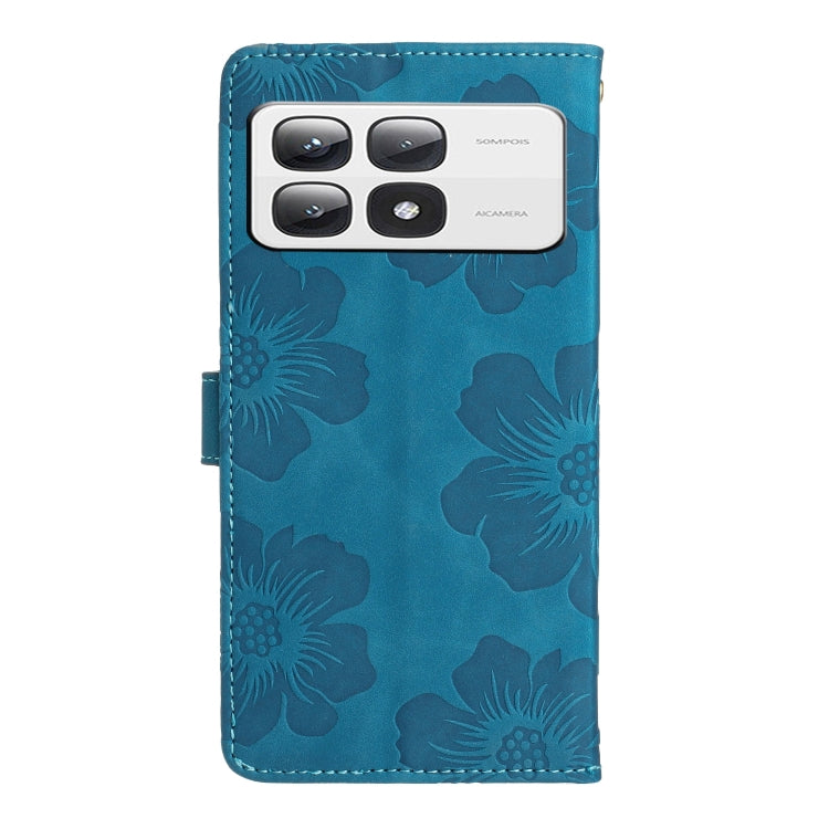 For Xiaomi 14T Pro Flower Embossing Pattern Leather Phone Case