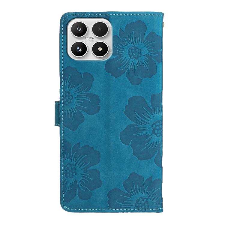 For Xiaomi 17 Flower Embossing Pattern Leather Phone Case