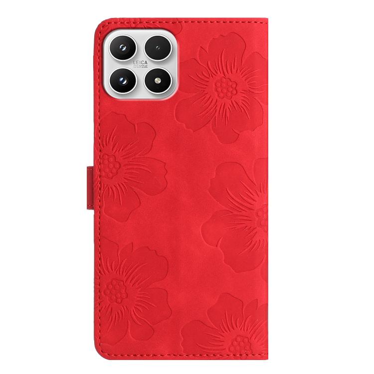 For Xiaomi 17 Flower Embossing Pattern Leather Phone Case