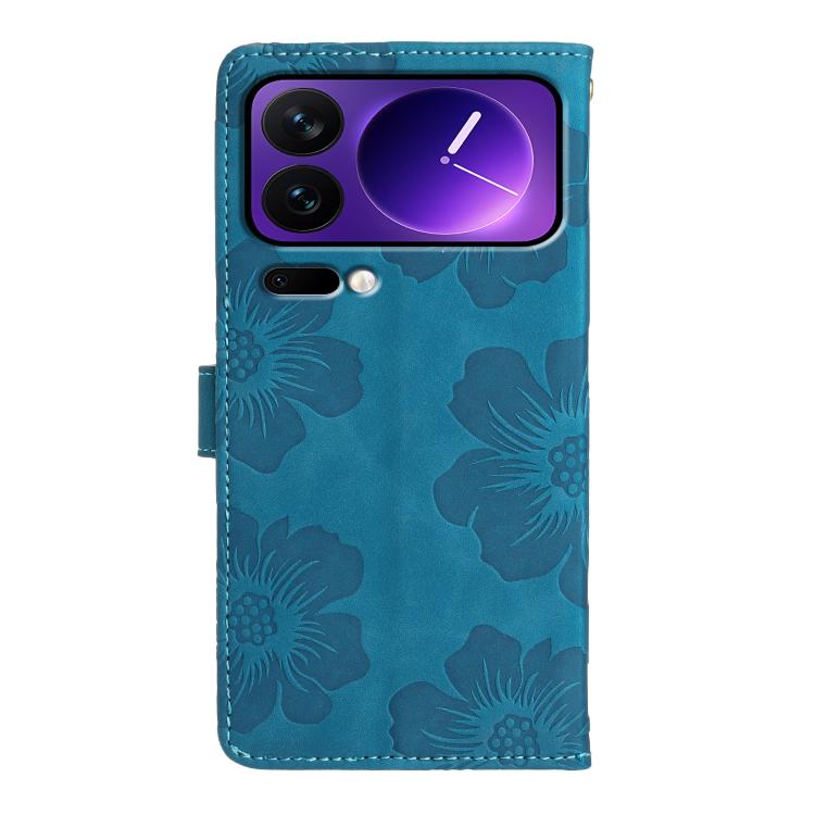 For Xiaomi 17 Pro Flower Embossing Pattern Leather Phone Case