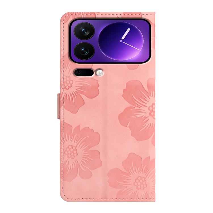 For Xiaomi 17 Pro Flower Embossing Pattern Leather Phone Case
