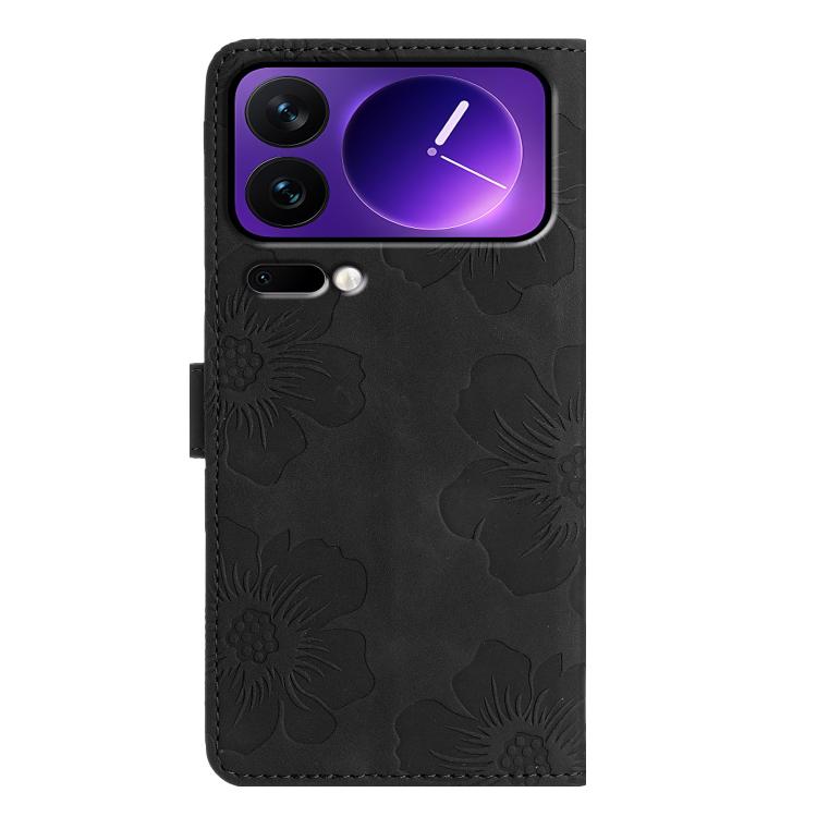 For Xiaomi 17 Pro Flower Embossing Pattern Leather Phone Case