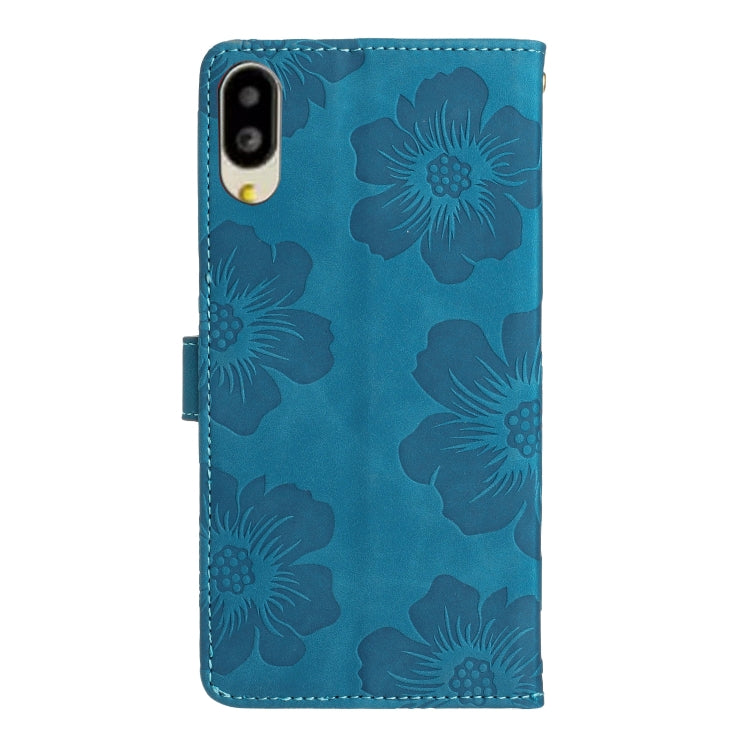 For Sharp Basio active SHG09 Flower Embossing Pattern Leather Phone Case