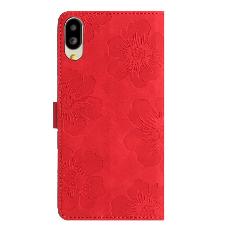 For Sharp Basio active SHG09 Flower Embossing Pattern Leather Phone Case