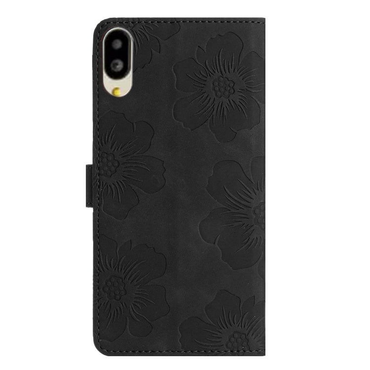 For Sharp Basio active SHG09 Flower Embossing Pattern Leather Phone Case