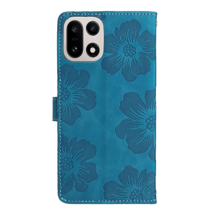 For OnePlus 15 Flower Embossing Pattern Leather Phone Case