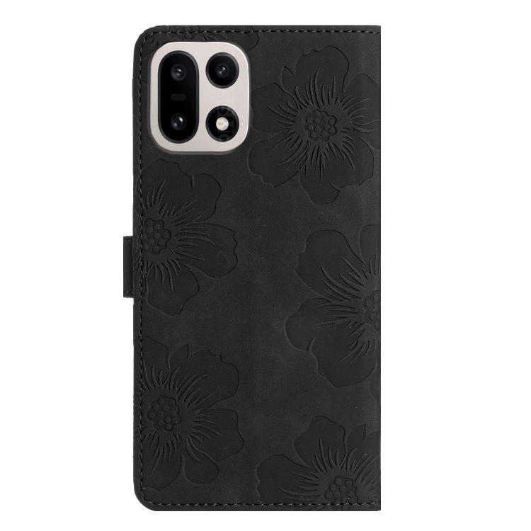 For OnePlus 15 Flower Embossing Pattern Leather Phone Case