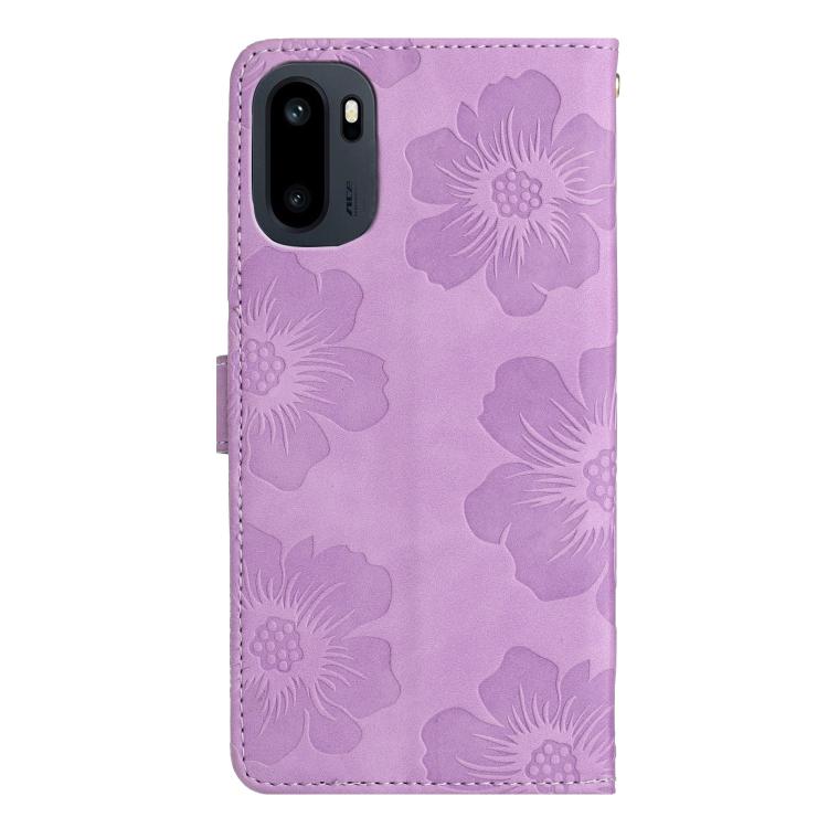 For OnePlus Ace 6 Flower Embossing Pattern Leather Phone Case