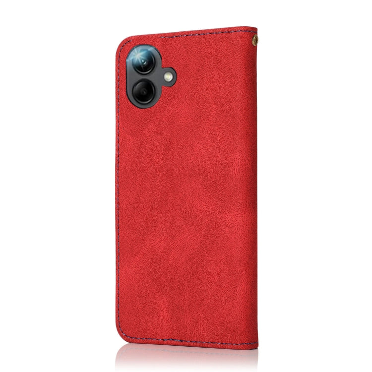 For Samsung Galaxy A06 4G Dual-color Stitching Leather Phone Case