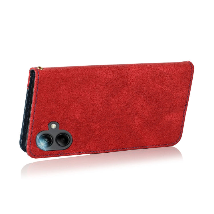 For Samsung Galaxy A06 4G Dual-color Stitching Leather Phone Case