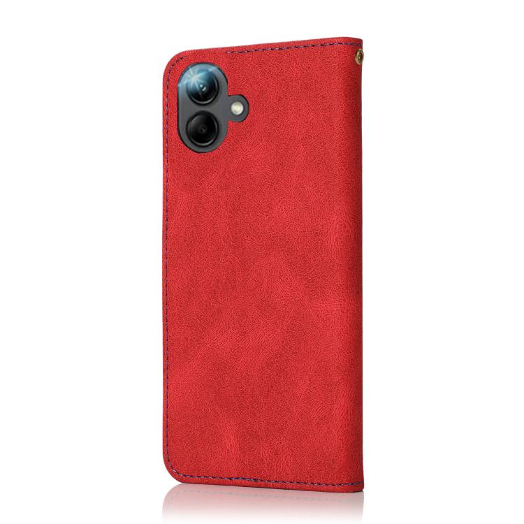 For Samsung Galaxy A07 5G Dual-color Stitching Leather Phone Case
