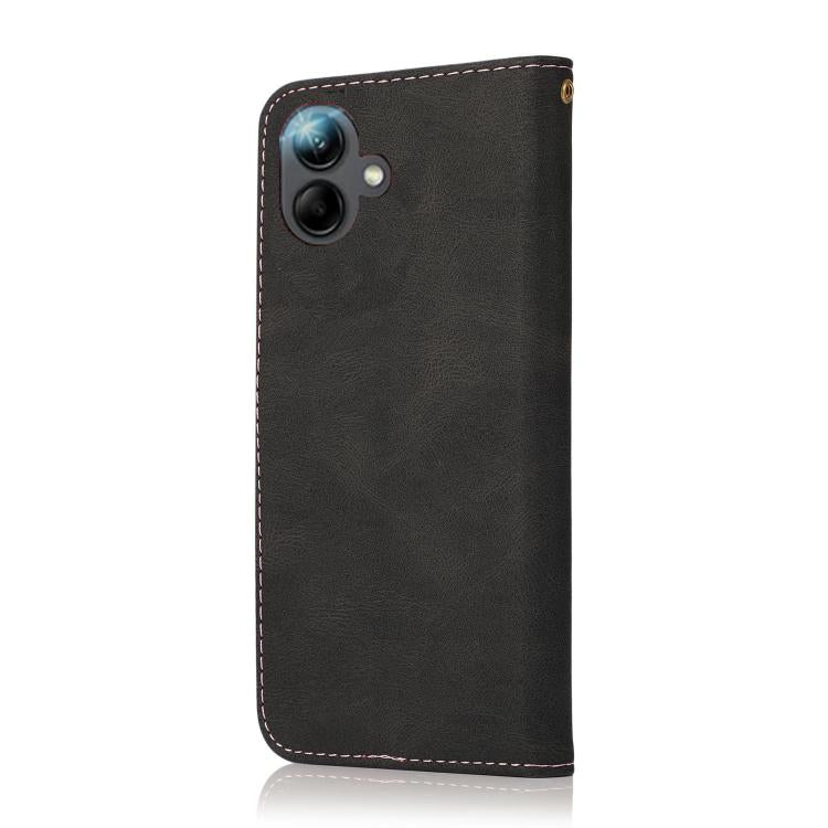 For Samsung Galaxy A07 5G Dual-color Stitching Leather Phone Case
