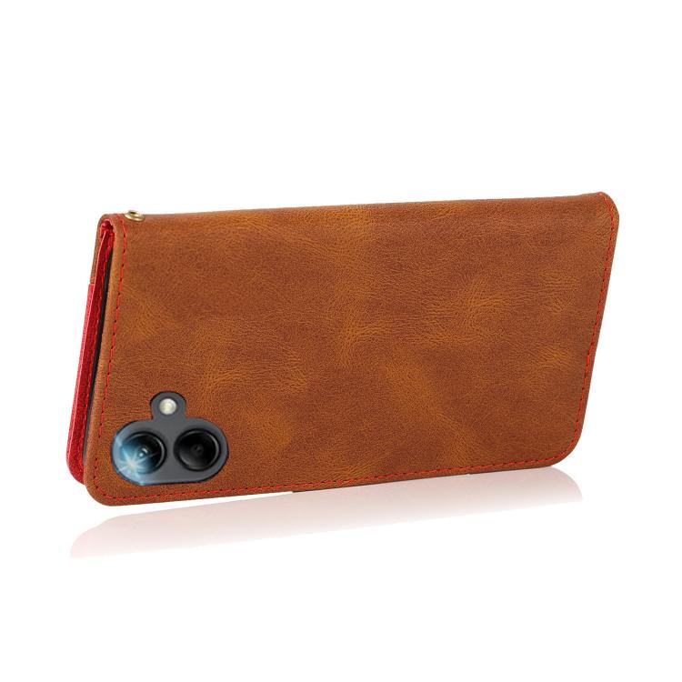 For Samsung Galaxy A07 5G Dual-color Stitching Leather Phone Case