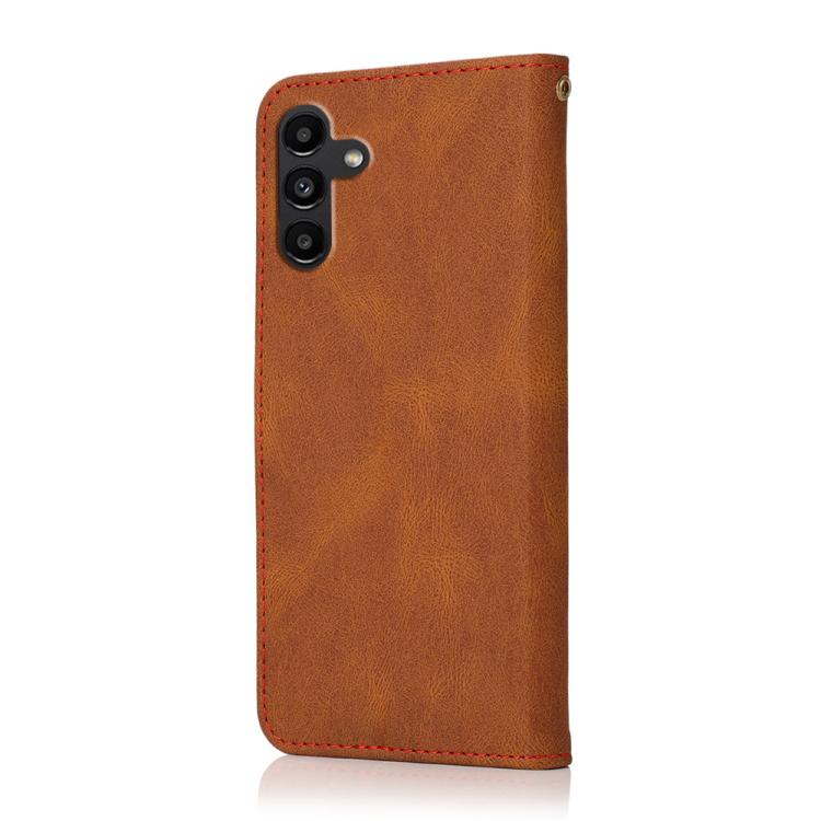 For Samsung Galaxy A37 5G Dual-color Stitching Leather Phone Case