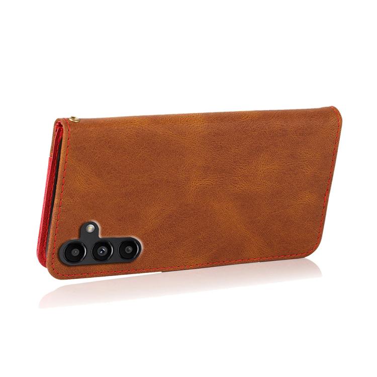 For Samsung Galaxy A37 5G Dual-color Stitching Leather Phone Case