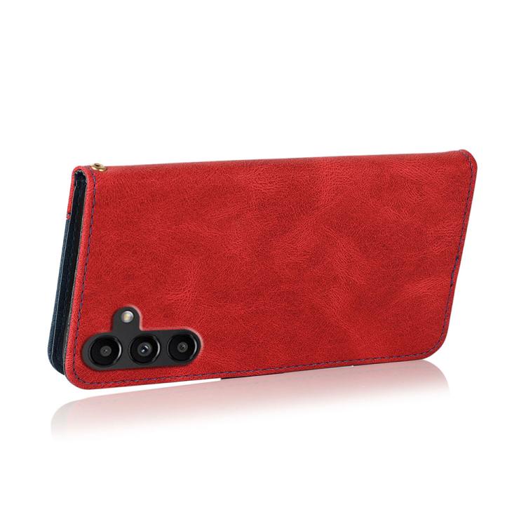 For Samsung Galaxy A57 5G Dual-color Stitching Leather Phone Case