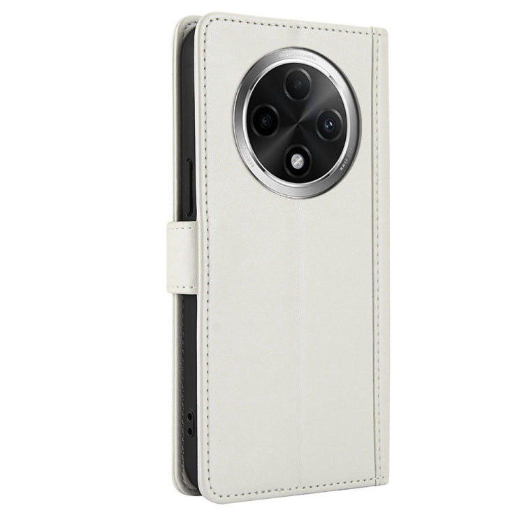 For OPPO A2 Pro / F27 Pro / F27 Pro+ Skin Feel Pure Color Card Slots Leather Phone Case with Dual Lanyard