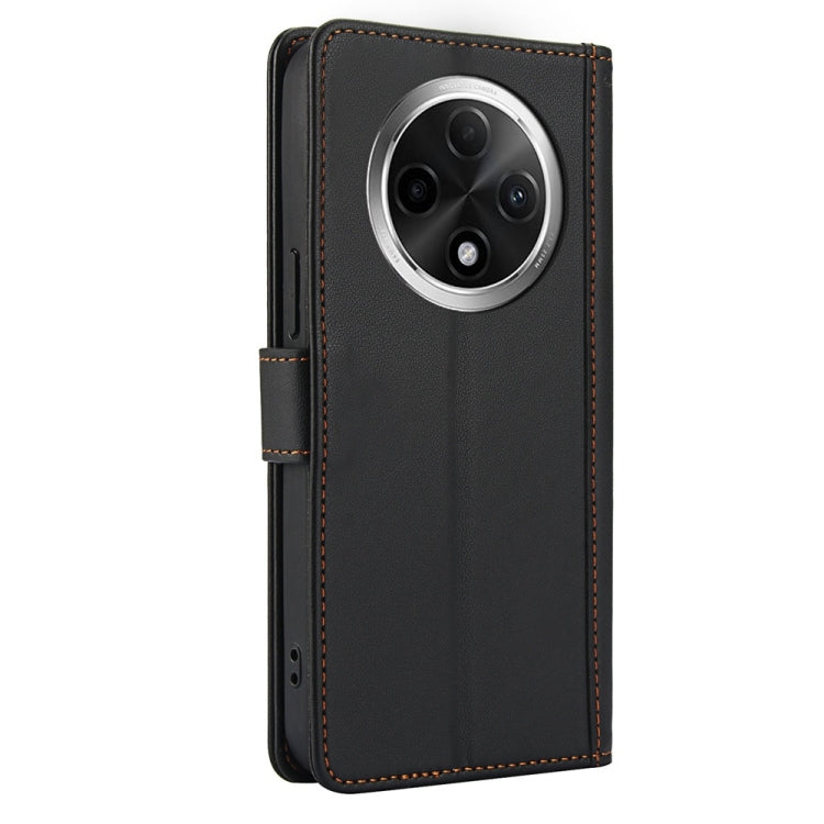 For OPPO A2 Pro / F27 Pro / F27 Pro+ Skin Feel Pure Color Card Slots Leather Phone Case with Dual Lanyard