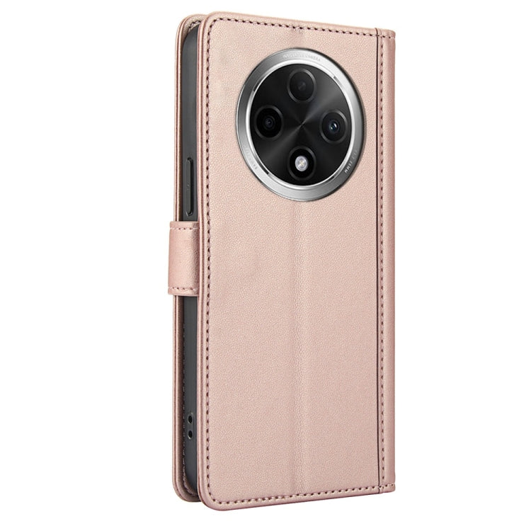 For OPPO A2 Pro / F27 Pro / F27 Pro+ Skin Feel Pure Color Card Slots Leather Phone Case with Dual Lanyard