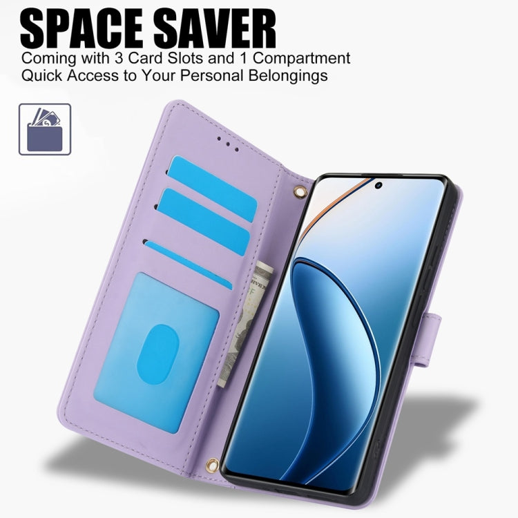 For OPPO A60 4G Global Skin Feel Pure Color Card Slots Leather Phone Case with Dual Lanyard