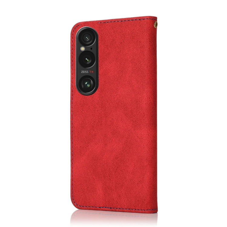 For Sony Xperia 1 VI Dual-color Stitching Leather Phone Case