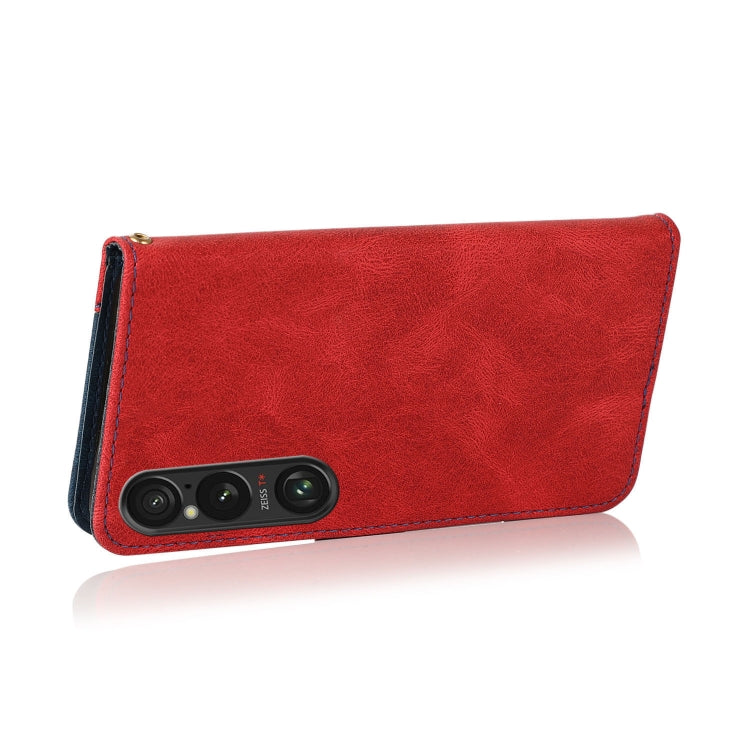 For Sony Xperia 1 VI Dual-color Stitching Leather Phone Case
