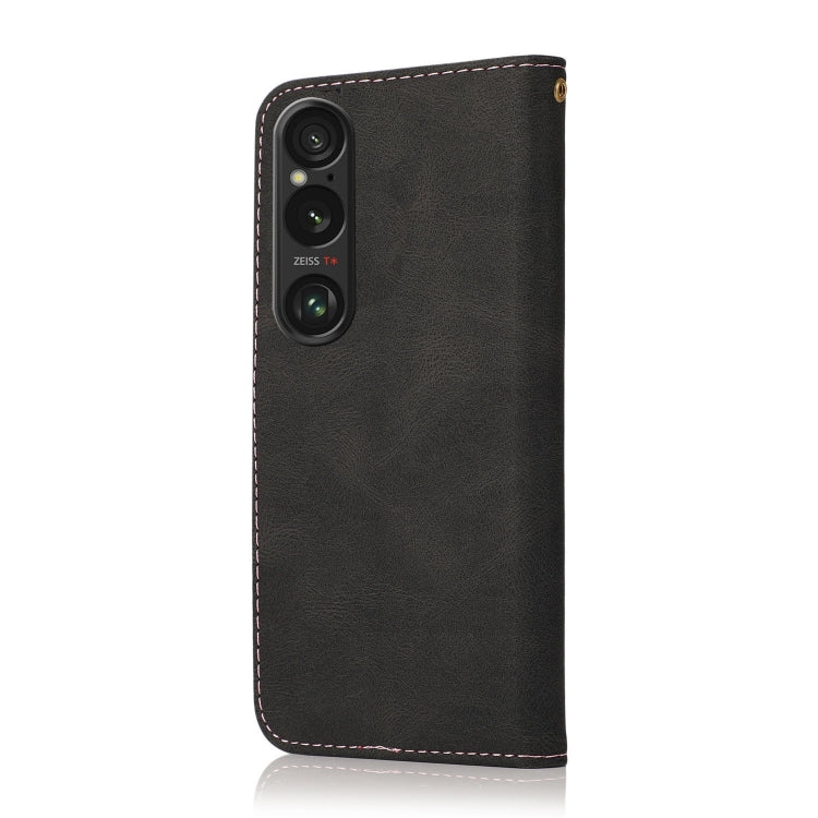 For Sony Xperia 1 VI Dual-color Stitching Leather Phone Case