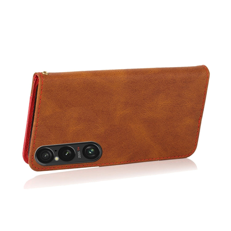 For Sony Xperia 1 VI Dual-color Stitching Leather Phone Case