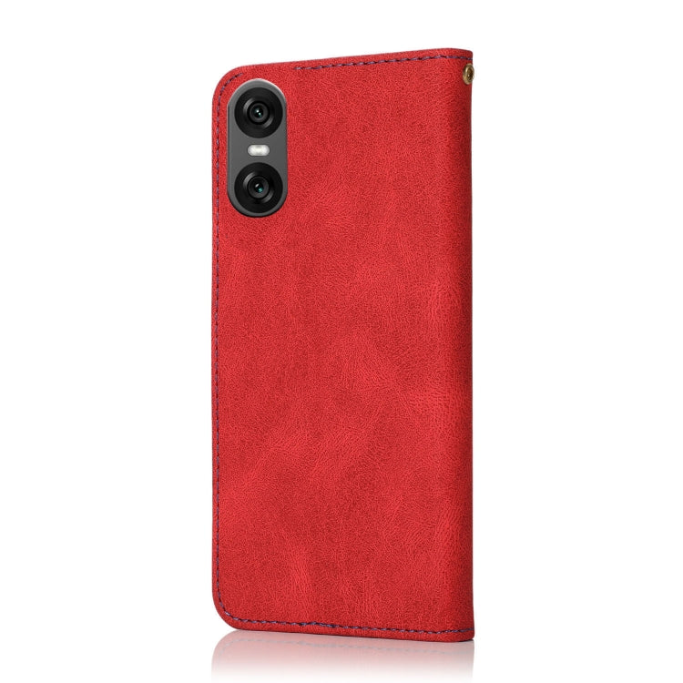 For Sony Xperia 10 VI Dual-color Stitching Leather Phone Case