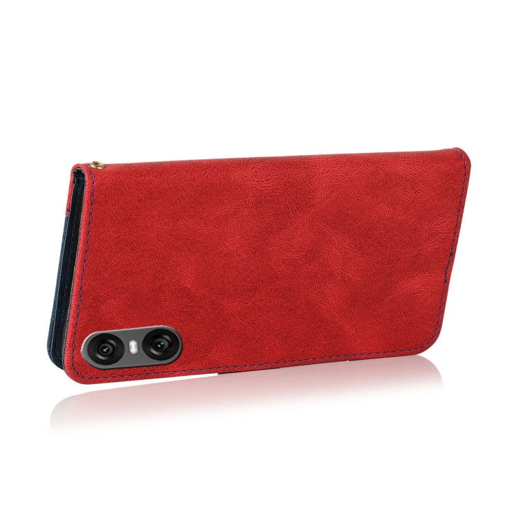 For Sony Xperia 10 VI Dual-color Stitching Leather Phone Case