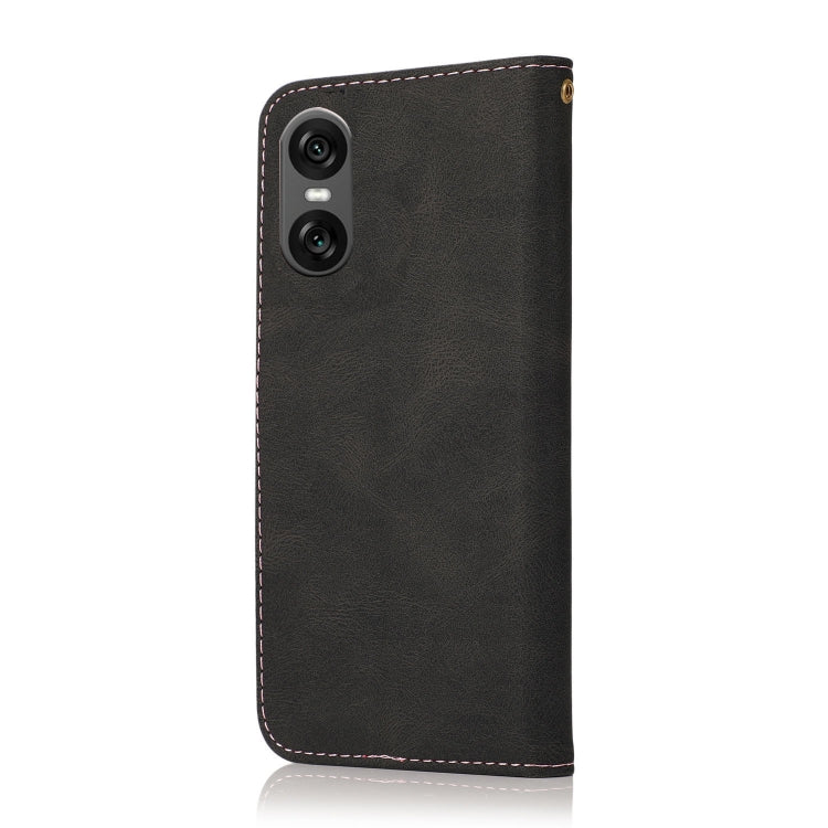For Sony Xperia 10 VI Dual-color Stitching Leather Phone Case