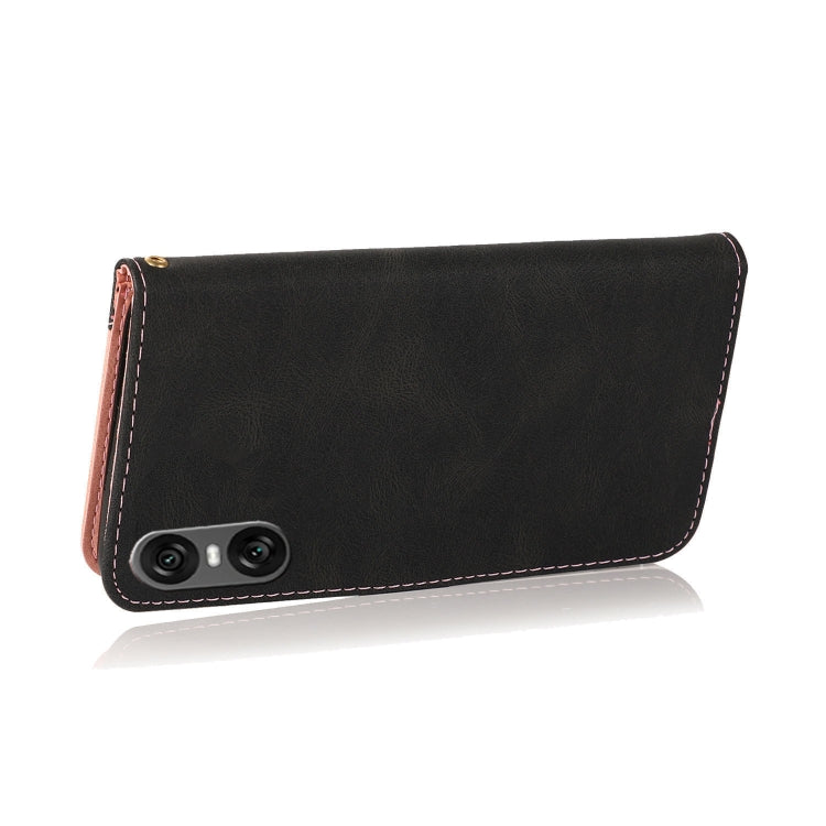 For Sony Xperia 10 VI Dual-color Stitching Leather Phone Case