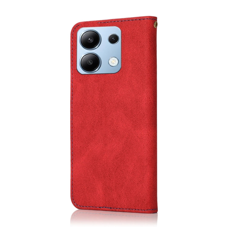 For Redmi Note 13 4G Dual-color Stitching Leather Phone Case