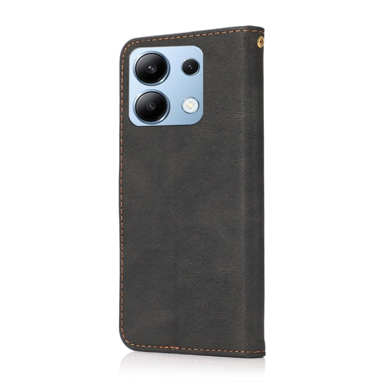 For Redmi Note 13 4G Dual-color Stitching Leather Phone Case