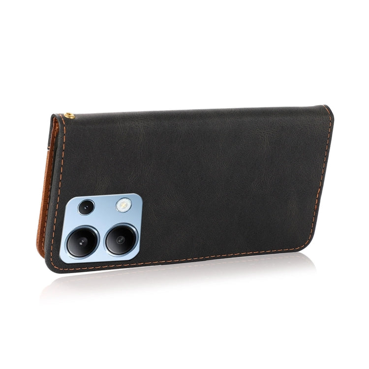 For Redmi Note 13 4G Dual-color Stitching Leather Phone Case