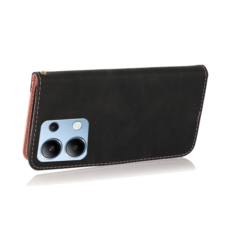For Redmi Note 13 4G Dual-color Stitching Leather Phone Case