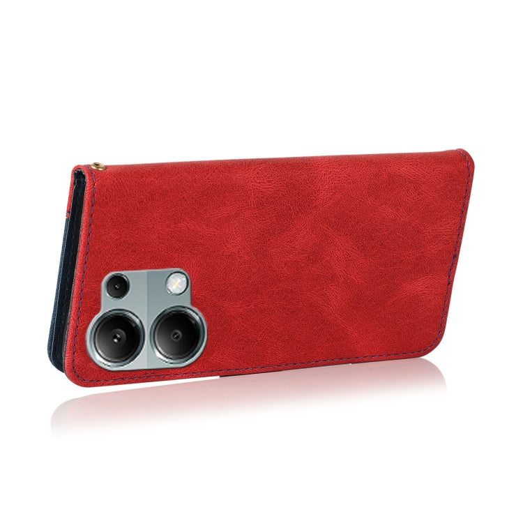 For Redmi Note 13 Pro 4G Dual-color Stitching Leather Phone Case