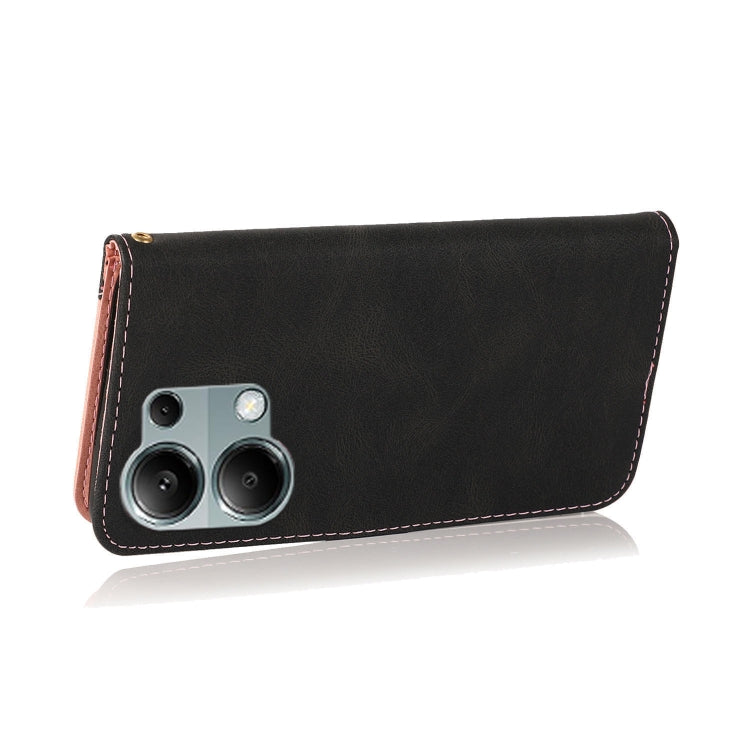 For Redmi Note 13 Pro 4G Dual-color Stitching Leather Phone Case