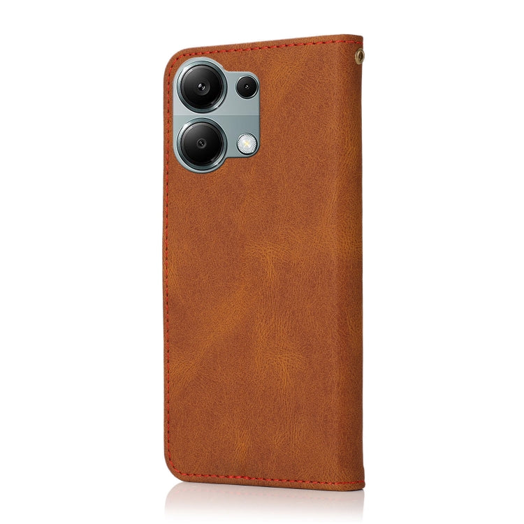 For Redmi Note 13 Pro 4G Dual-color Stitching Leather Phone Case
