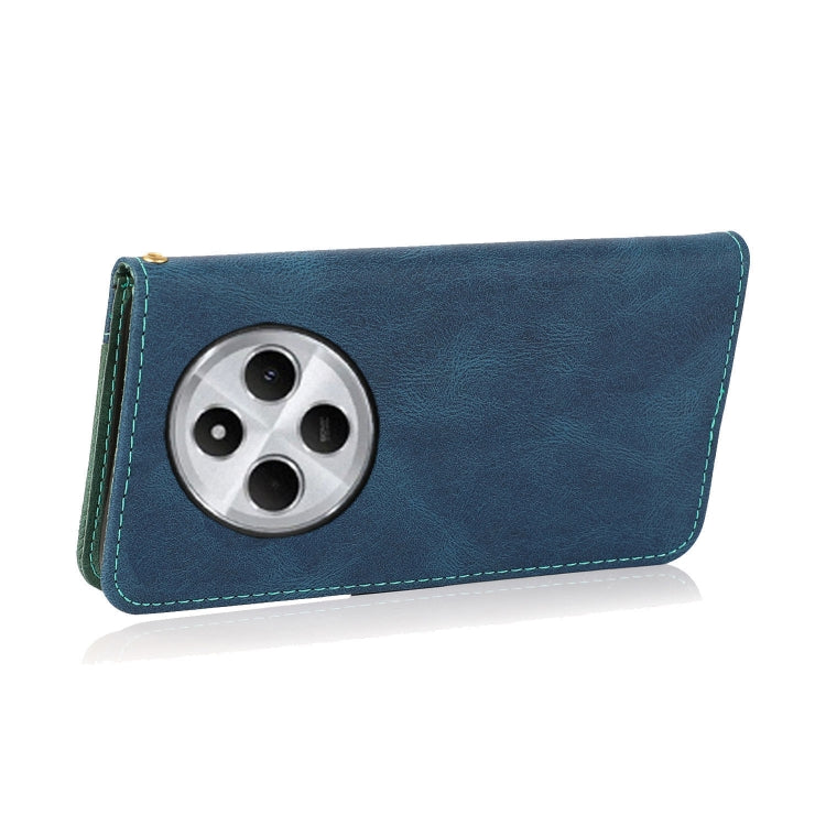 For Redmi 14C 4G Dual-color Stitching Leather Phone Case