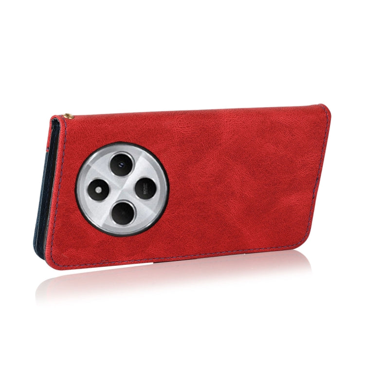 For Redmi 14C 4G Dual-color Stitching Leather Phone Case