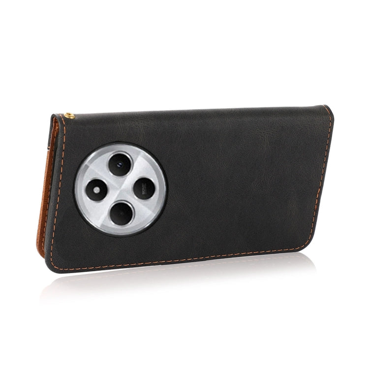 For Redmi 14C 4G Dual-color Stitching Leather Phone Case