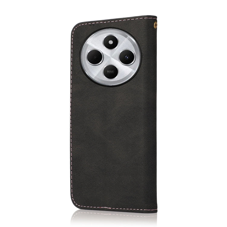 For Redmi 14C 4G Dual-color Stitching Leather Phone Case
