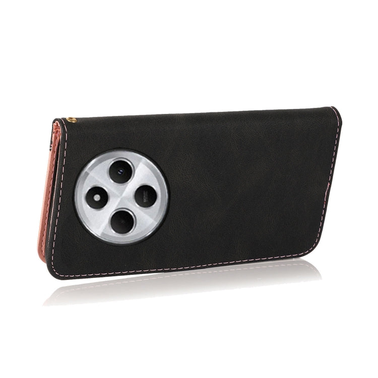 For Redmi 14C 4G Dual-color Stitching Leather Phone Case